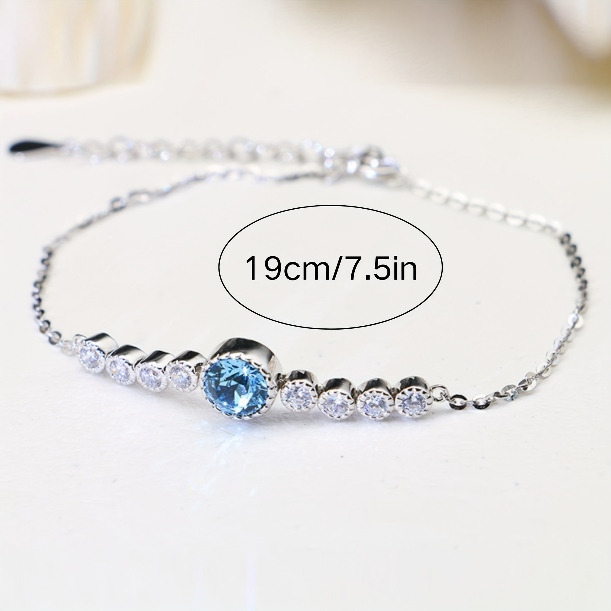 925 Silver Bracelet with Natural Pearl & Sparkling Stones